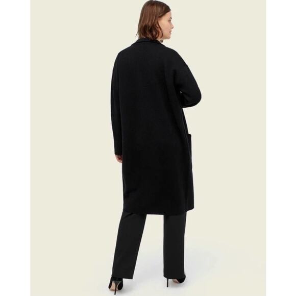 J. Crew Women’s Merino Wool Ella Long Sweater Blazer Size M Oversized Navy Blue - Picture 3 of 9